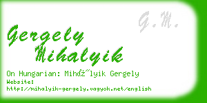 gergely mihalyik business card